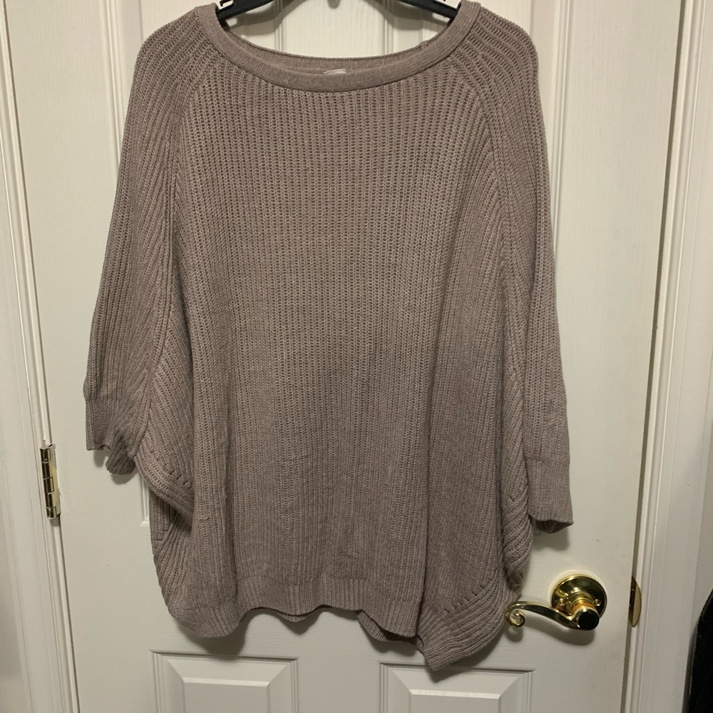 Taupe dolman sleeve sweater